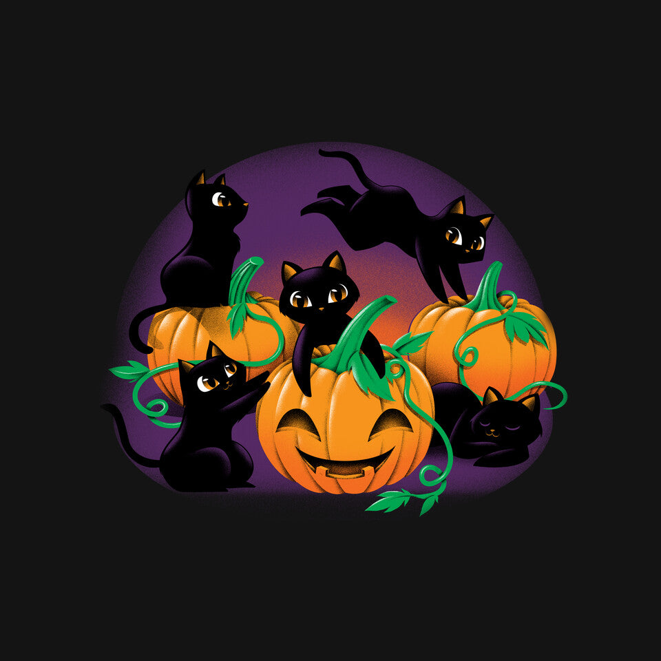 Hello Cat Halloween – Cat Graphic T-Shirt design artwork for black graphic T-shirt