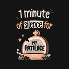 RIP Patience – Funny Graphic T-Shirt design artwork for black graphic T-shirt