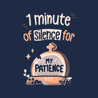 RIP Patience – Funny Graphic T-Shirt design artwork for navy graphic T-shirt