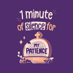 RIP Patience – Funny Graphic T-Shirt design artwork for purple graphic T-shirt