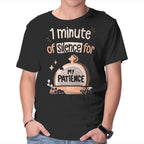 RIP Patience – Funny Graphic T-Shirt in black, product display