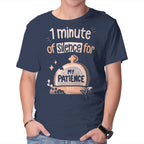 RIP Patience – Funny Graphic T-Shirt in navy, product display