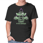 Shadow Count – Fantasy Graphic T-Shirt in black, product display