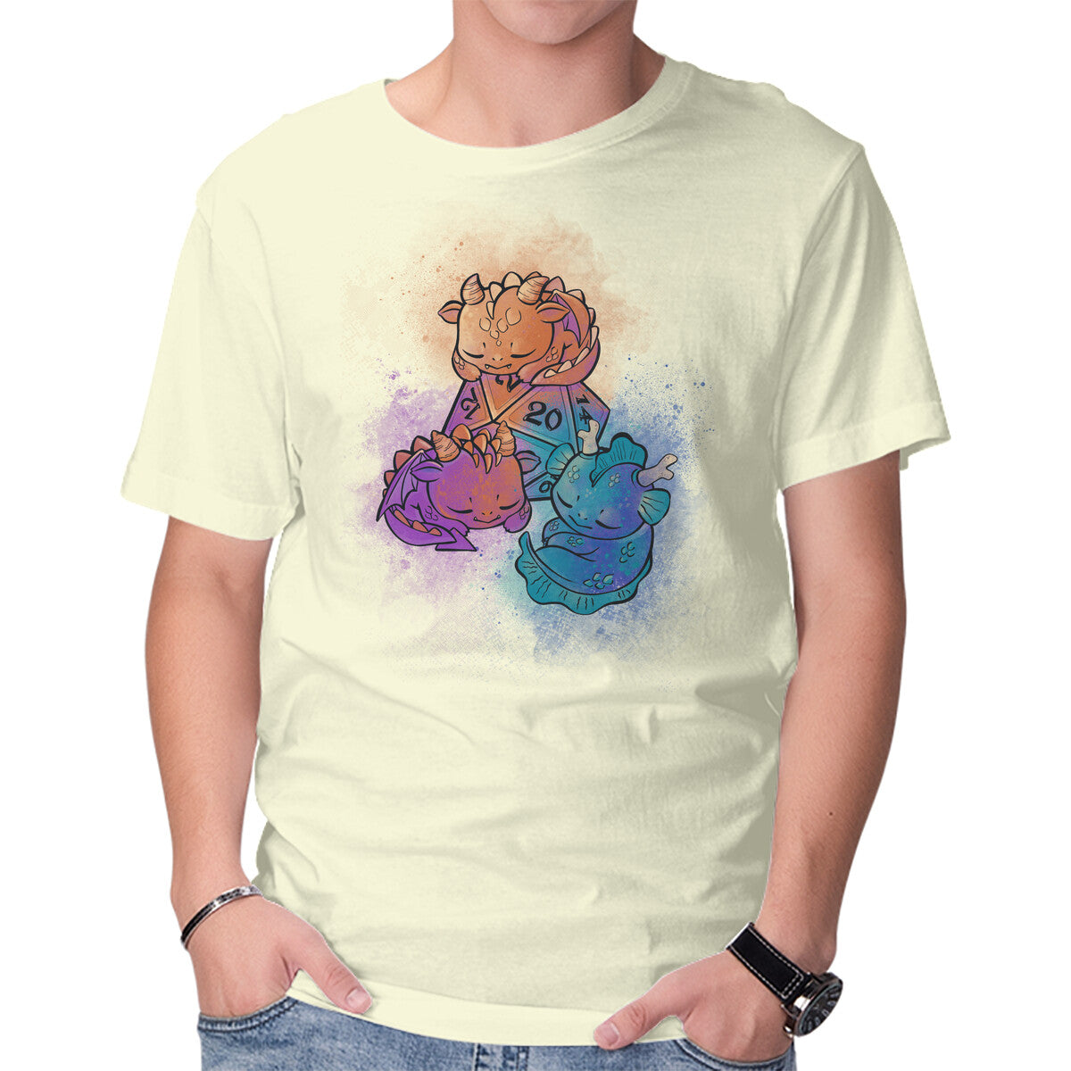 D20 Sleeping Dragons! – Gaming Graphic T-Shirt