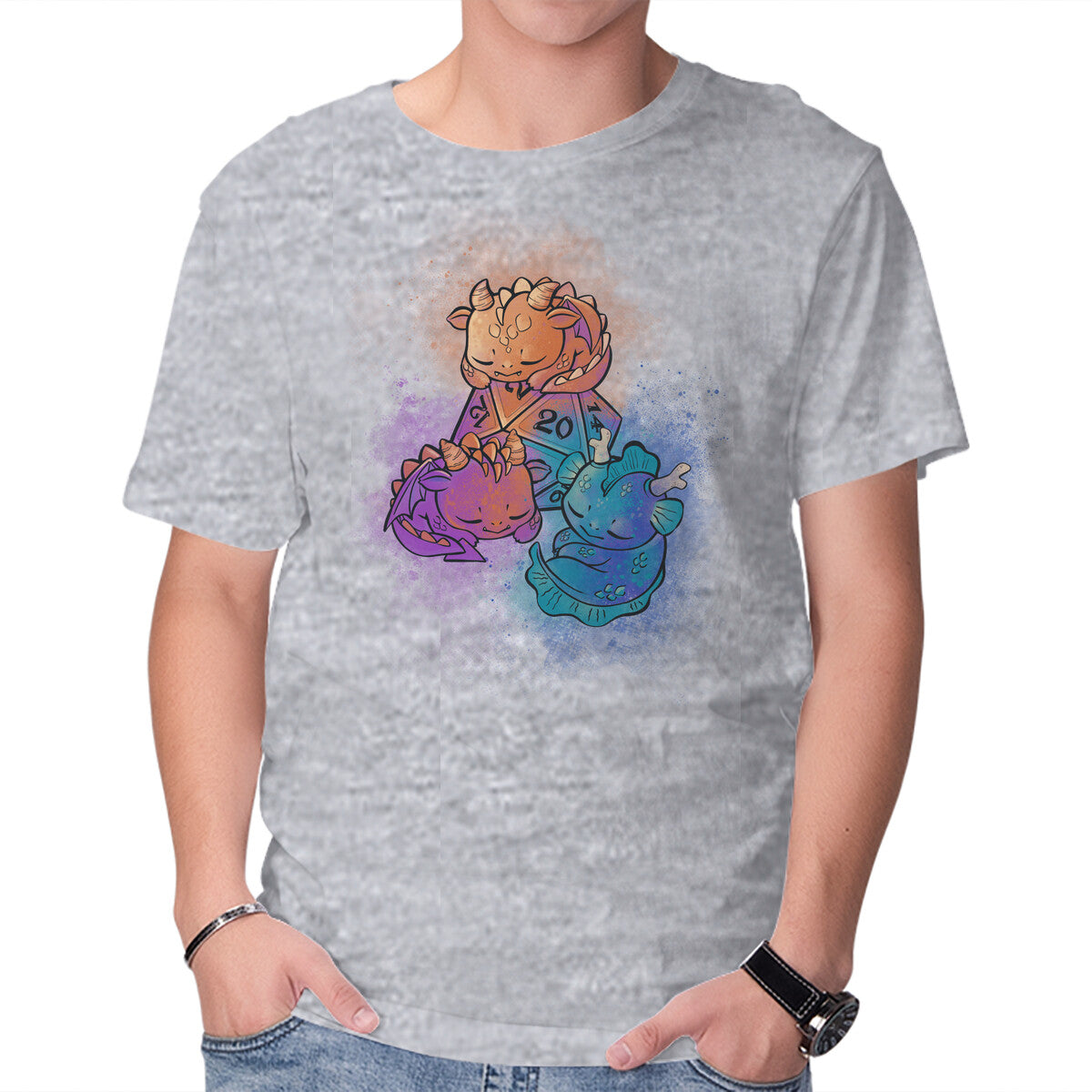D20 Sleeping Dragons! – Gaming Graphic T-Shirt