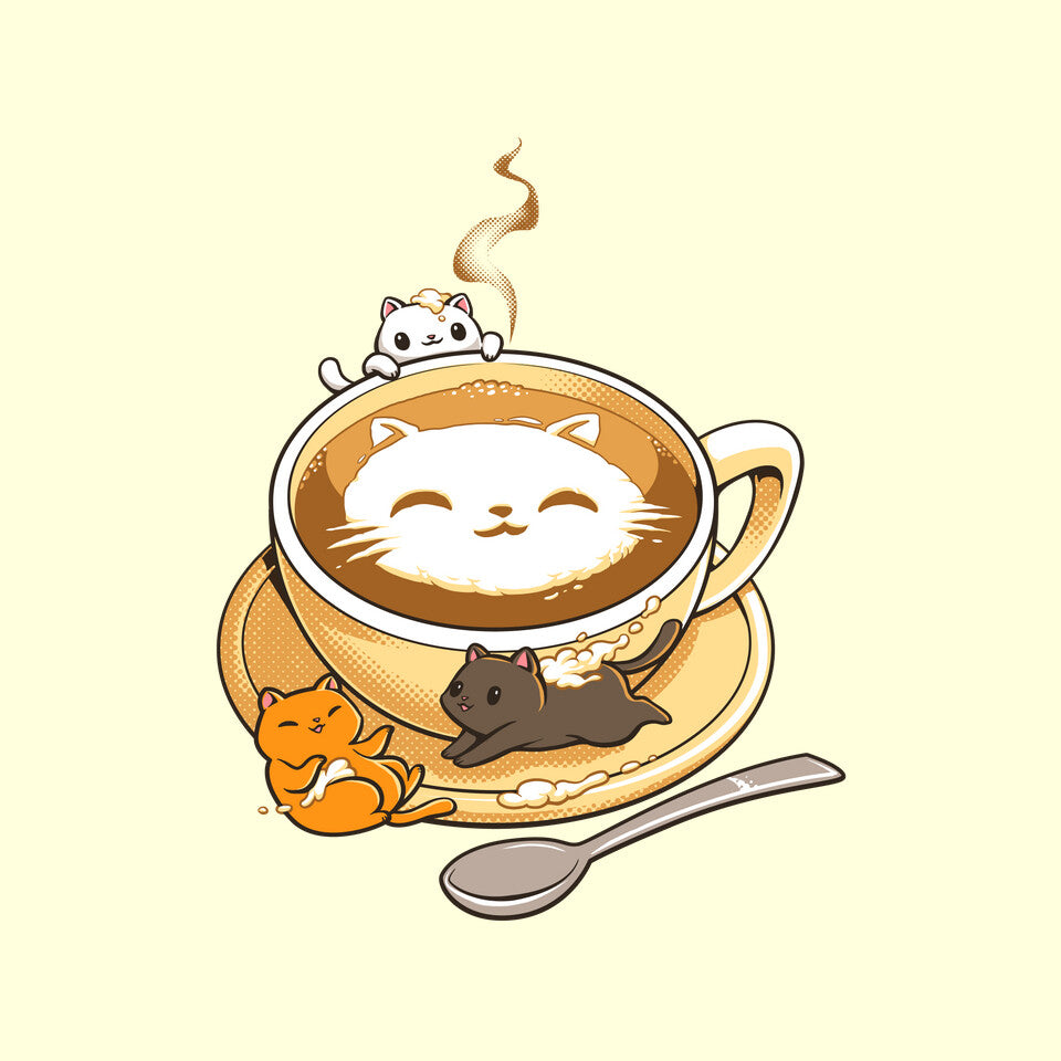Latte Cat – Cat Graphic T-Shirt