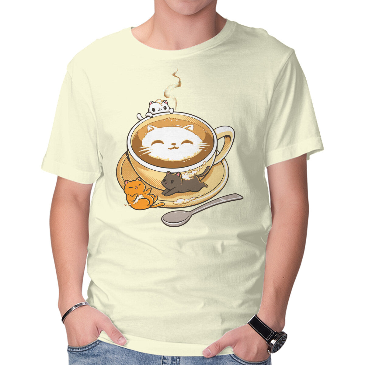 Latte Cat – Cat Graphic T-Shirt