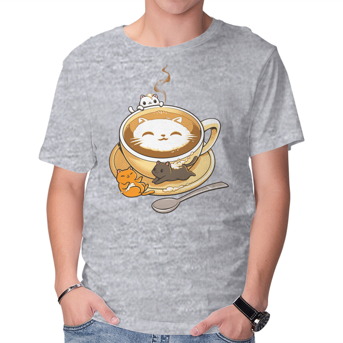 Latte Cat – Cat Graphic T-Shirt