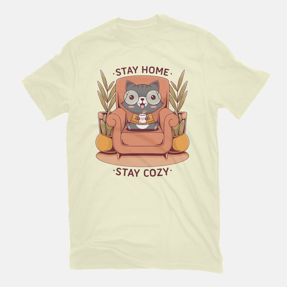 Cozy Time – Cat Graphic T-Shirt