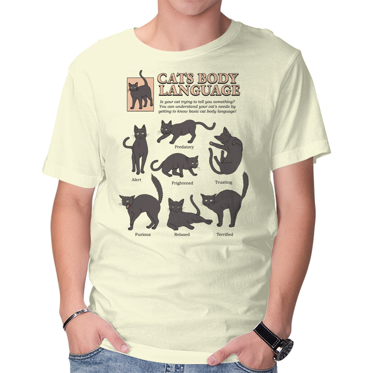 Cats Body Language – Cat Graphic T-Shirt