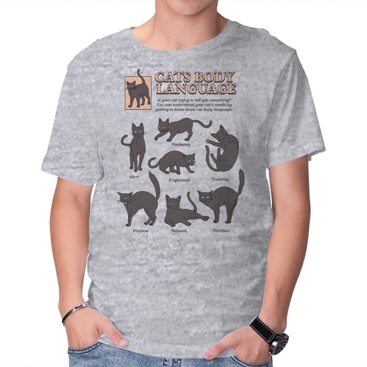 Cats Body Language – Cat Graphic T-Shirt