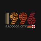 Raccoon City 1996 Graphic T-Shirt design artwork for black graphic T-shirt