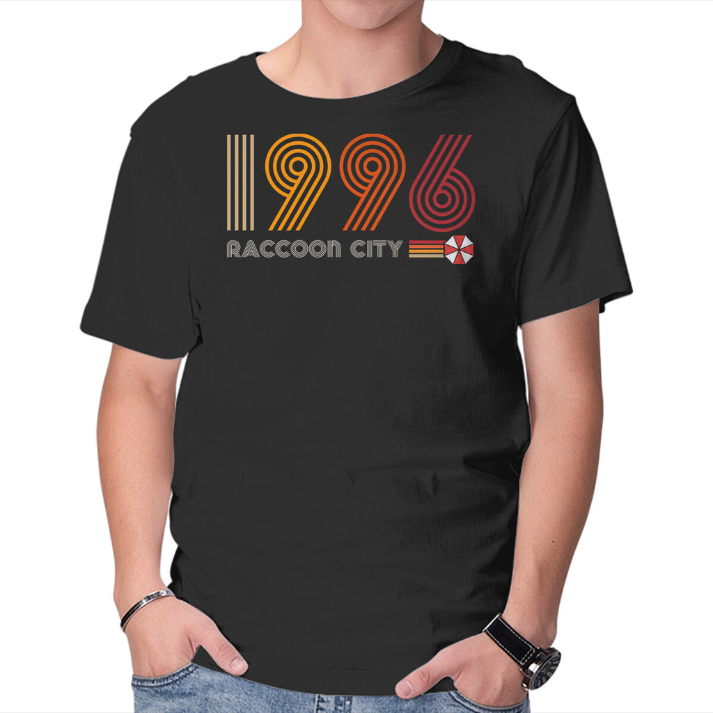 Raccoon City 1996 Graphic T-Shirt in black, product display