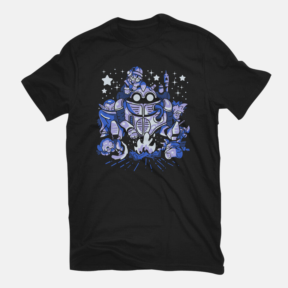 Deep Sleep – Gaming Graphic T-Shirt in black, flat-lay product view