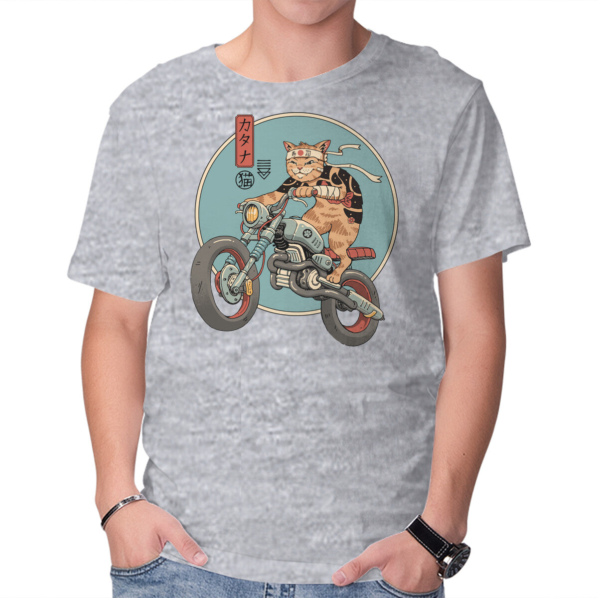 Catana Motorcycle – Cat Graphic T-Shirt