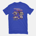 The Variable Fighters – Sci-Fi Graphic T-Shirt in royal blue, flat-lay product view