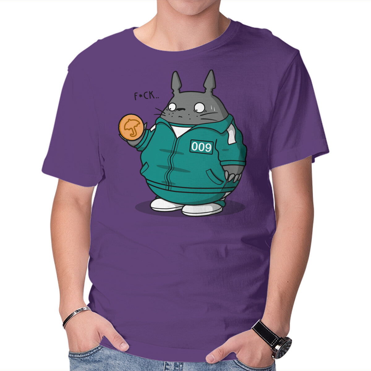 Wrong Cookie! – Anime Graphic T-Shirt in purple, product display