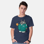 Model wearing navy Wrong Cookie! – Anime Graphic T-Shirt
