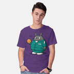 Model wearing purple Wrong Cookie! – Anime Graphic T-Shirt