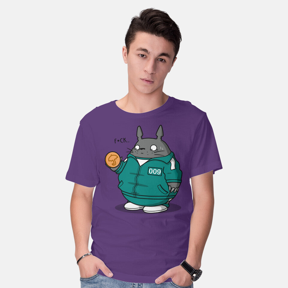 Model wearing purple Wrong Cookie! – Anime Graphic T-Shirt