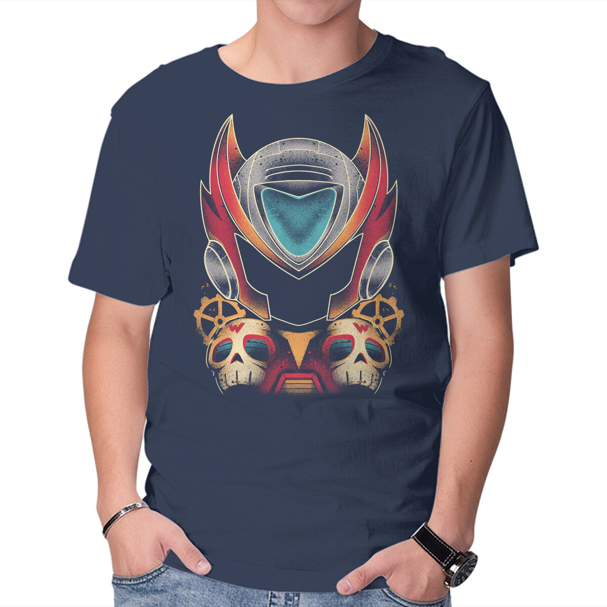 I Am Zero – Gaming Graphic T-Shirt in navy, product display