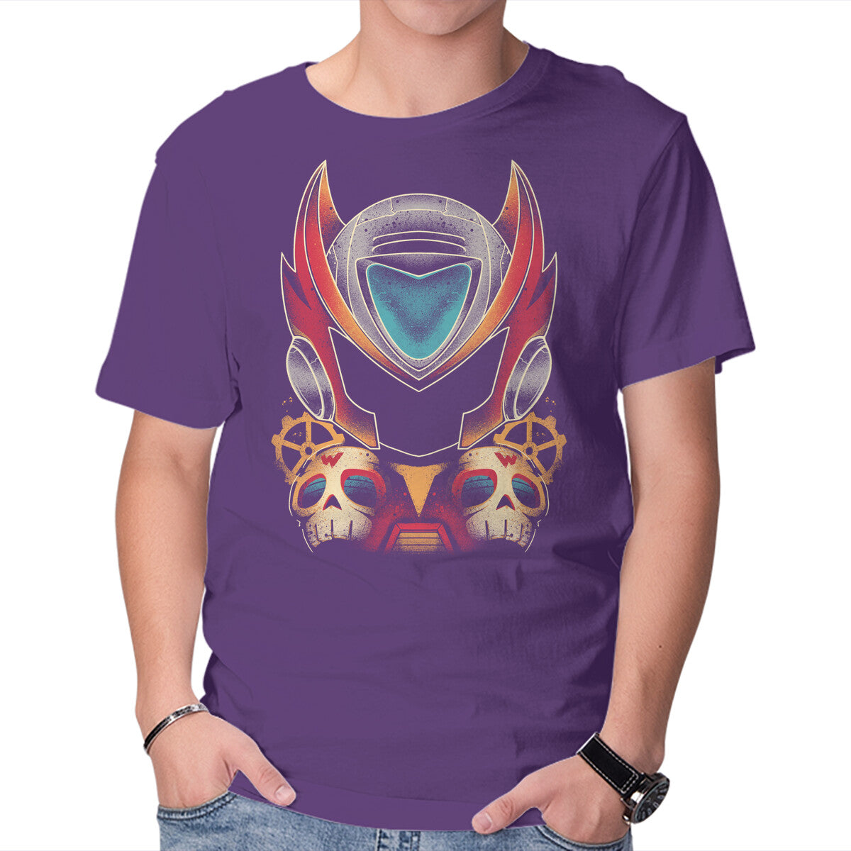 I Am Zero – Gaming Graphic T-Shirt in purple, product display