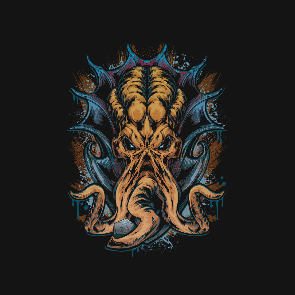 Flaying The Mind – Gaming Graphic T-Shirt design artwork for black graphic T-shirt