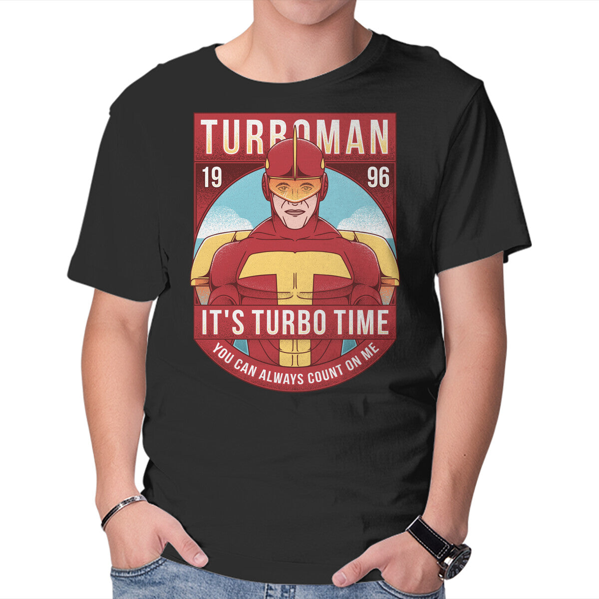 It's Turbo Time – Movie Graphic T-Shirt in black, product display