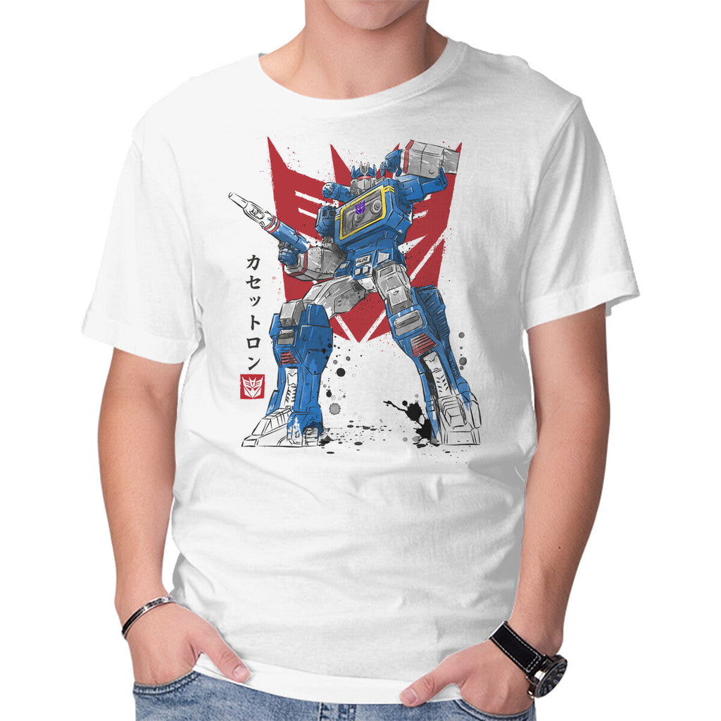 Sound Sumi-E – Sci-Fi Graphic T-Shirt in white, product display