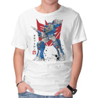 Sound Sumi-E – Sci-Fi Graphic T-Shirt in white, product display