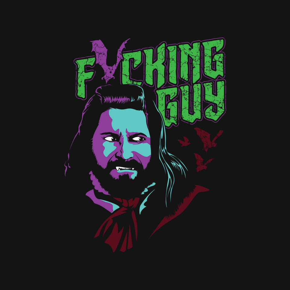 Fricking Guy – Fantasy Graphic T-Shirt design artwork for black graphic T-shirt