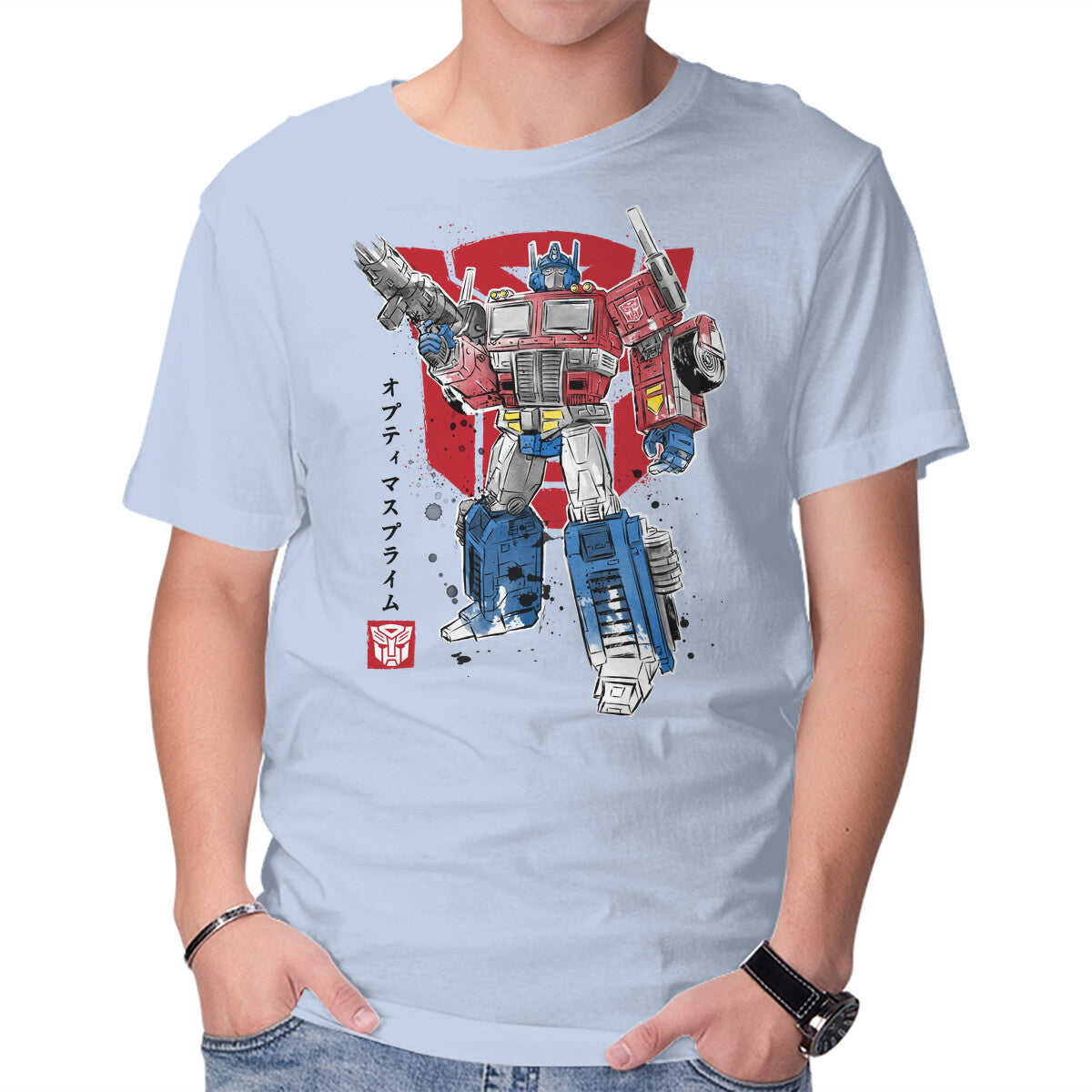 Prime Sumi-E – Sci-Fi Graphic T-Shirt in blue, product display