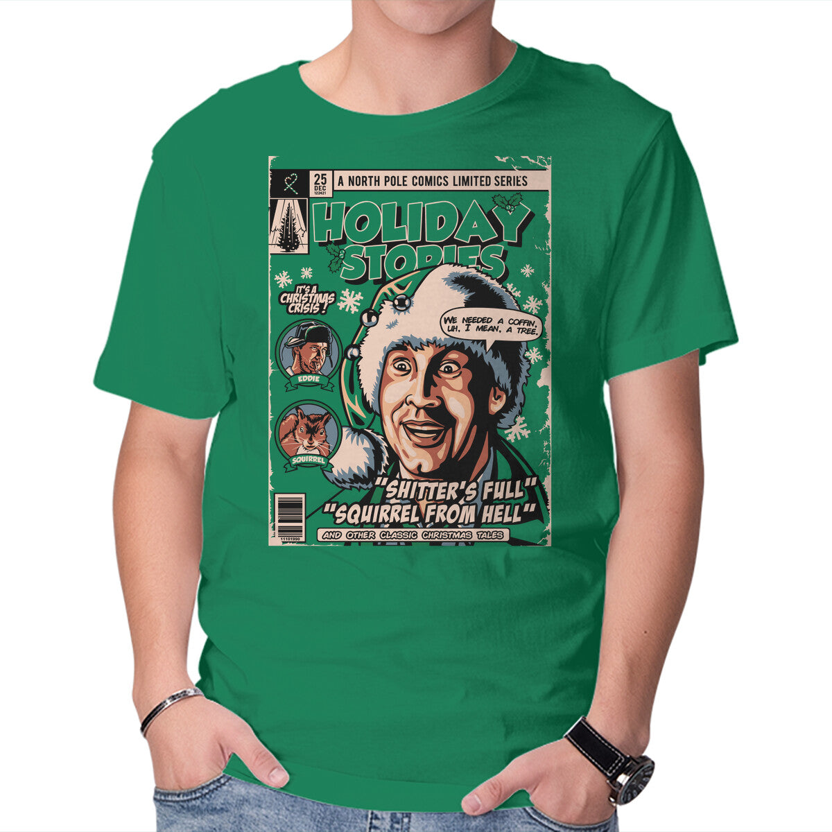 Holiday Stories Vol. 1 – Movie Graphic T-Shirt in green, product display