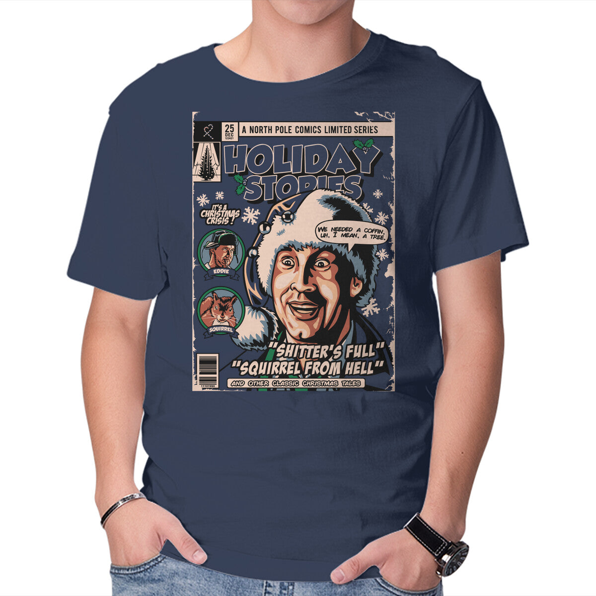 Holiday Stories Vol. 1 – Movie Graphic T-Shirt in navy, product display