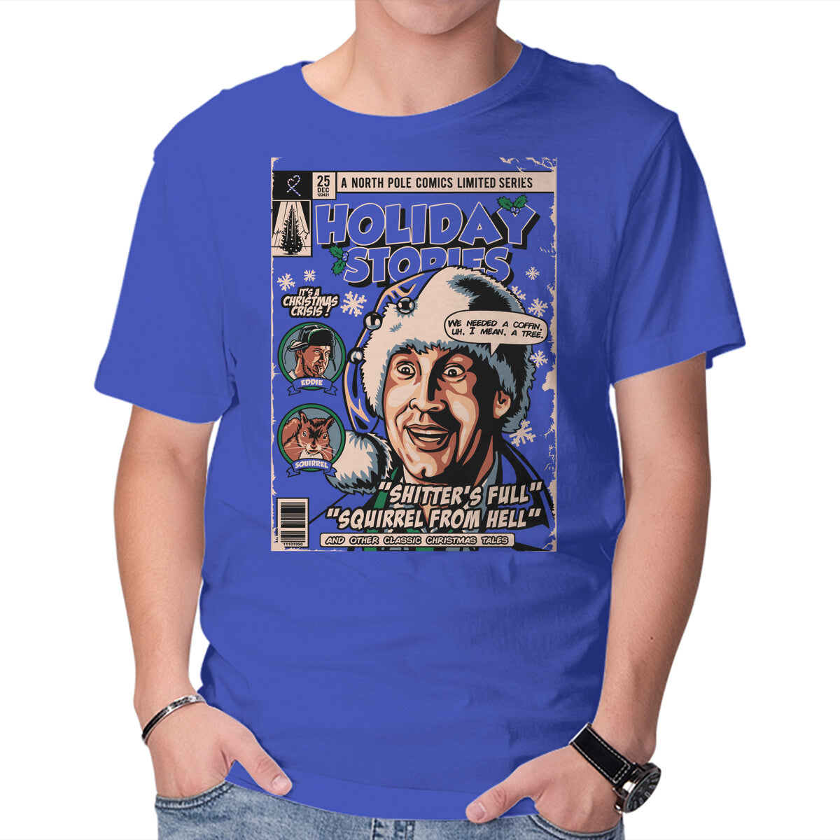 Holiday Stories Vol. 1 – Movie Graphic T-Shirt in royal blue, product display