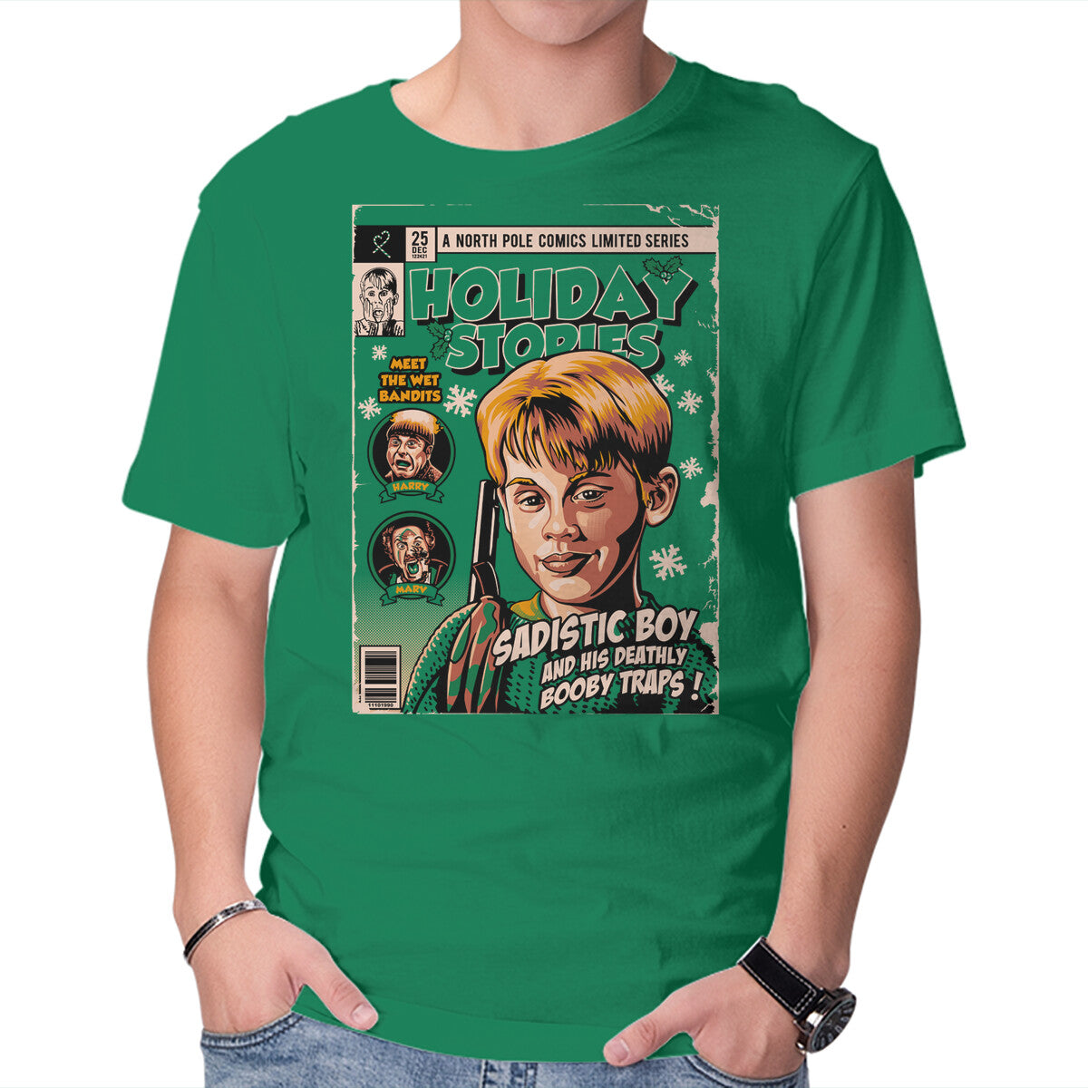 Holiday Stories Vol. 2 – Movie Graphic T-Shirt in green, product display