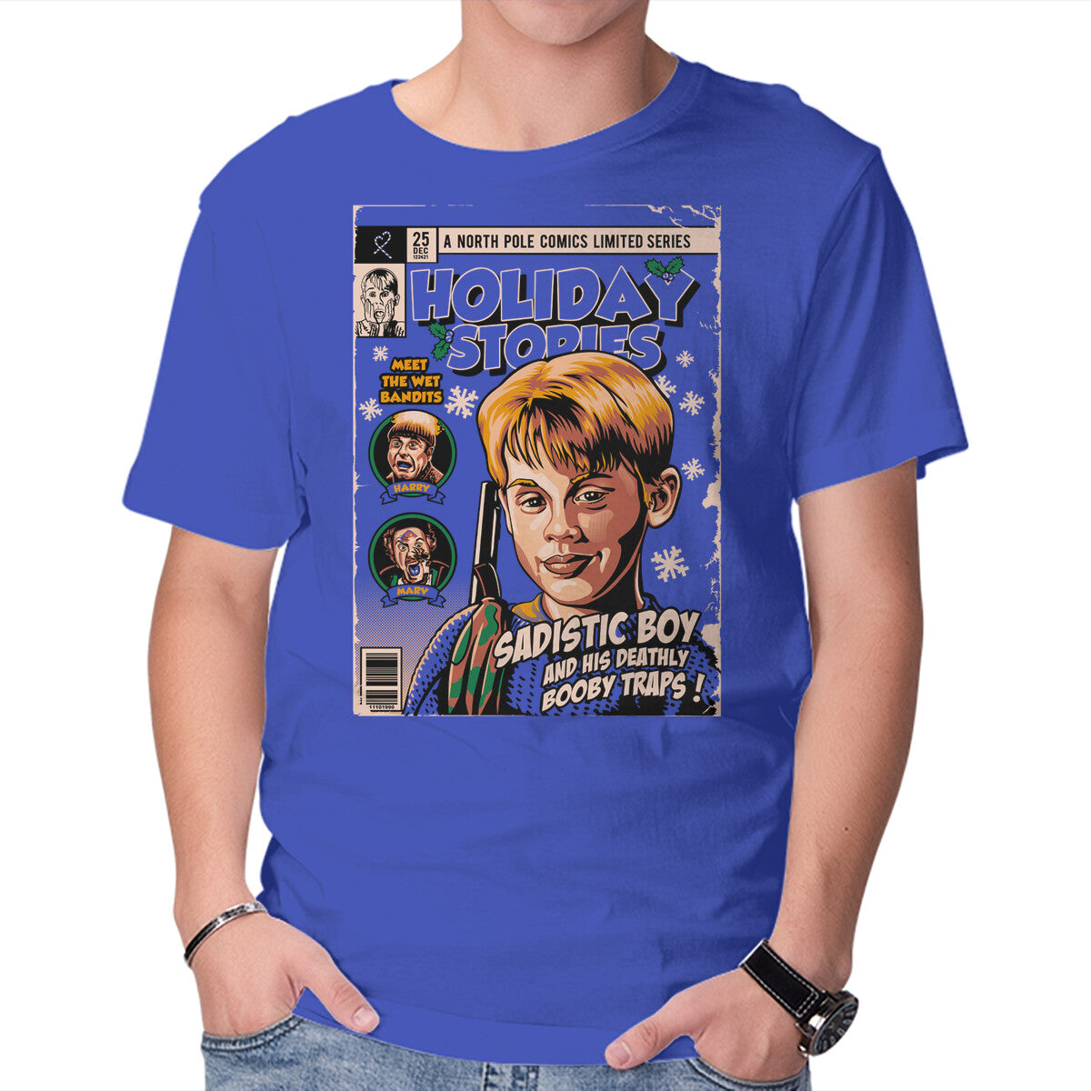 Holiday Stories Vol. 2 – Movie Graphic T-Shirt in royal blue, product display