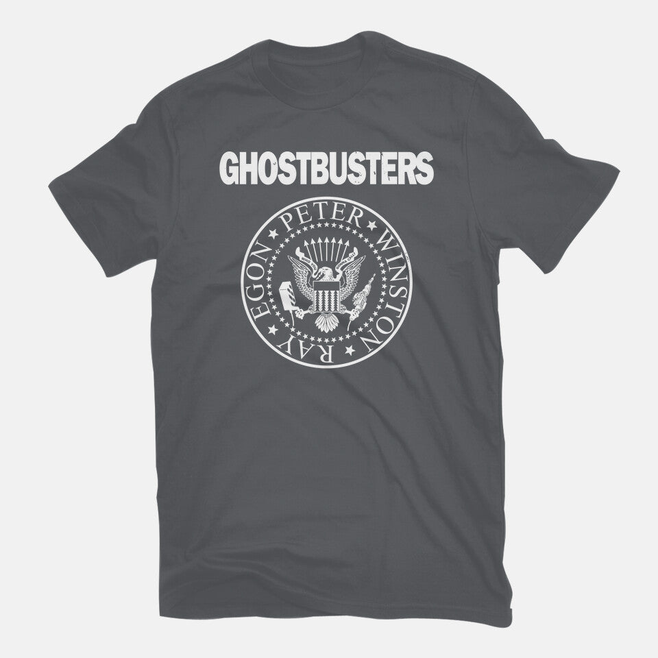 Ghost Punk – Halloween Graphic T-Shirt in charcoal, flat-lay product view