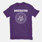 Ghost Punk – Halloween Graphic T-Shirt in purple, flat-lay product view