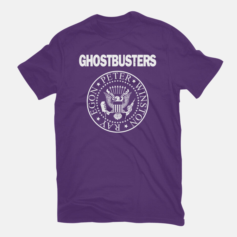 Ghost Punk – Halloween Graphic T-Shirt in purple, flat-lay product view