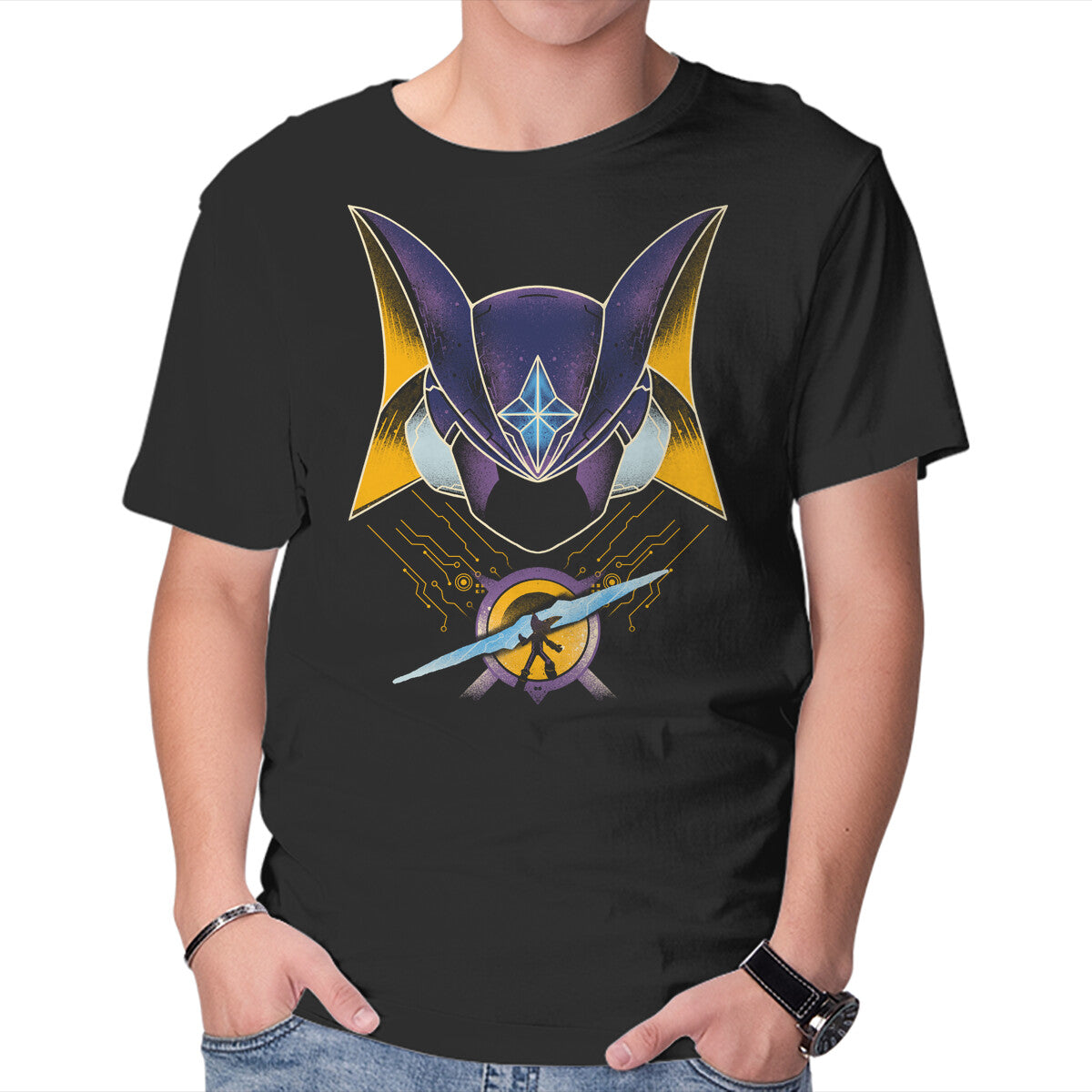 Legendary Navi – Gaming Graphic T-Shirt in black, product display
