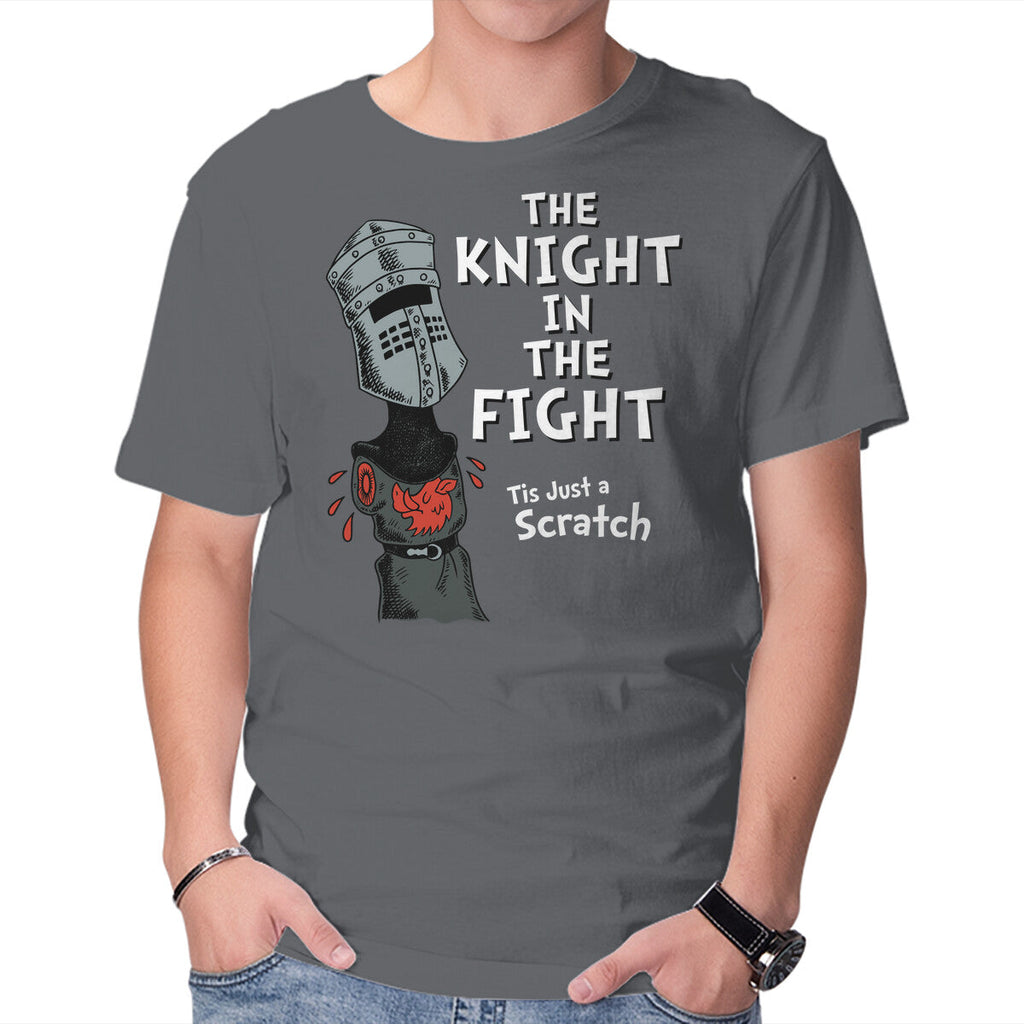 The Knight In The Fight – Movie Graphic T-Shirt in charcoal, product display