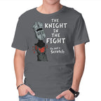 The Knight In The Fight – Movie Graphic T-Shirt in charcoal, product display