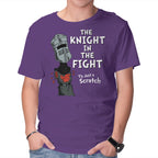 The Knight In The Fight – Movie Graphic T-Shirt in purple, product display