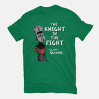 The Knight In The Fight – Movie Graphic T-Shirt in green, flat-lay product view