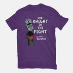 The Knight In The Fight – Movie Graphic T-Shirt in purple, flat-lay product view