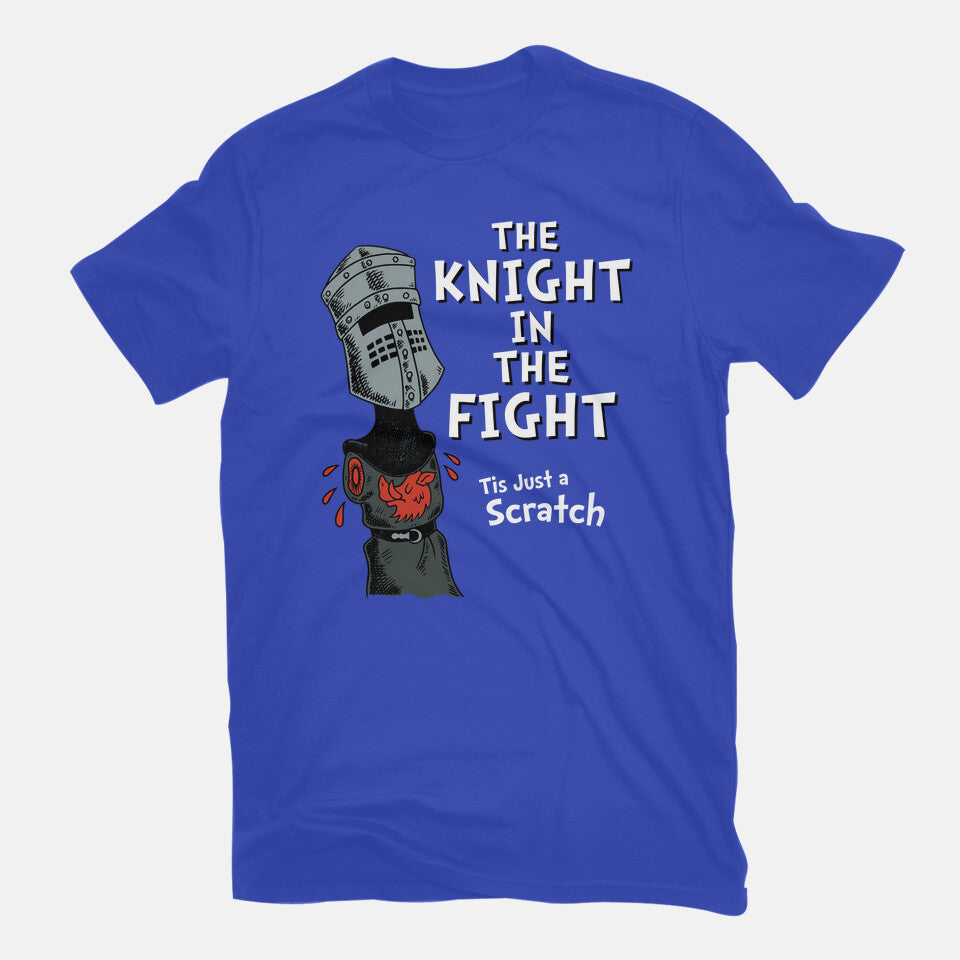 The Knight In The Fight – Movie Graphic T-Shirt in royal blue, flat-lay product view