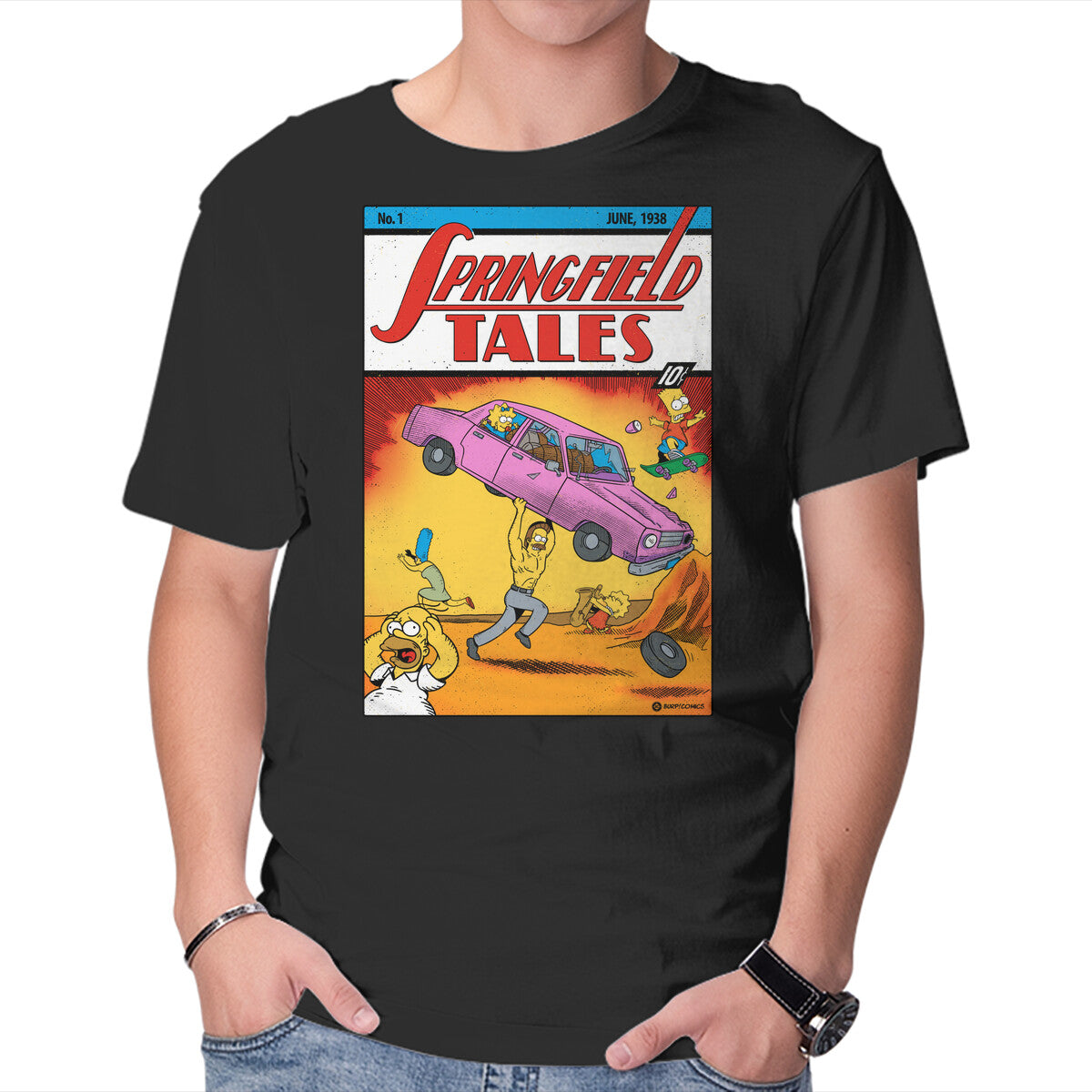 SuperNed – Funny Graphic T-Shirt in black, product display