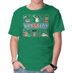 VaCATion – Cat Graphic T-Shirt in green, product display