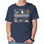 VaCATion – Cat Graphic T-Shirt in navy, product display